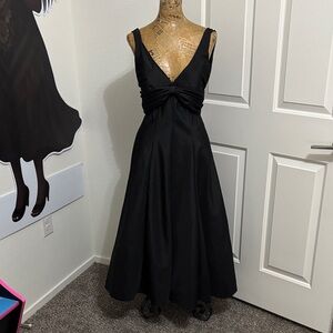 Betsey Adam by Linda Bernell prom dress wedding vintage size 6 black tulle LBD
